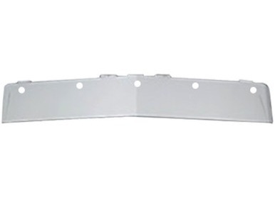 Straight Drop Visor For Kenworth W990 Stainless Steel Straight Drop Visor W/ 5 - 3/4 Inch Light Holes For Kenworth