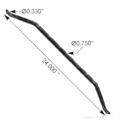 Semi Truck Grab Handle Heat Shield Dimensions