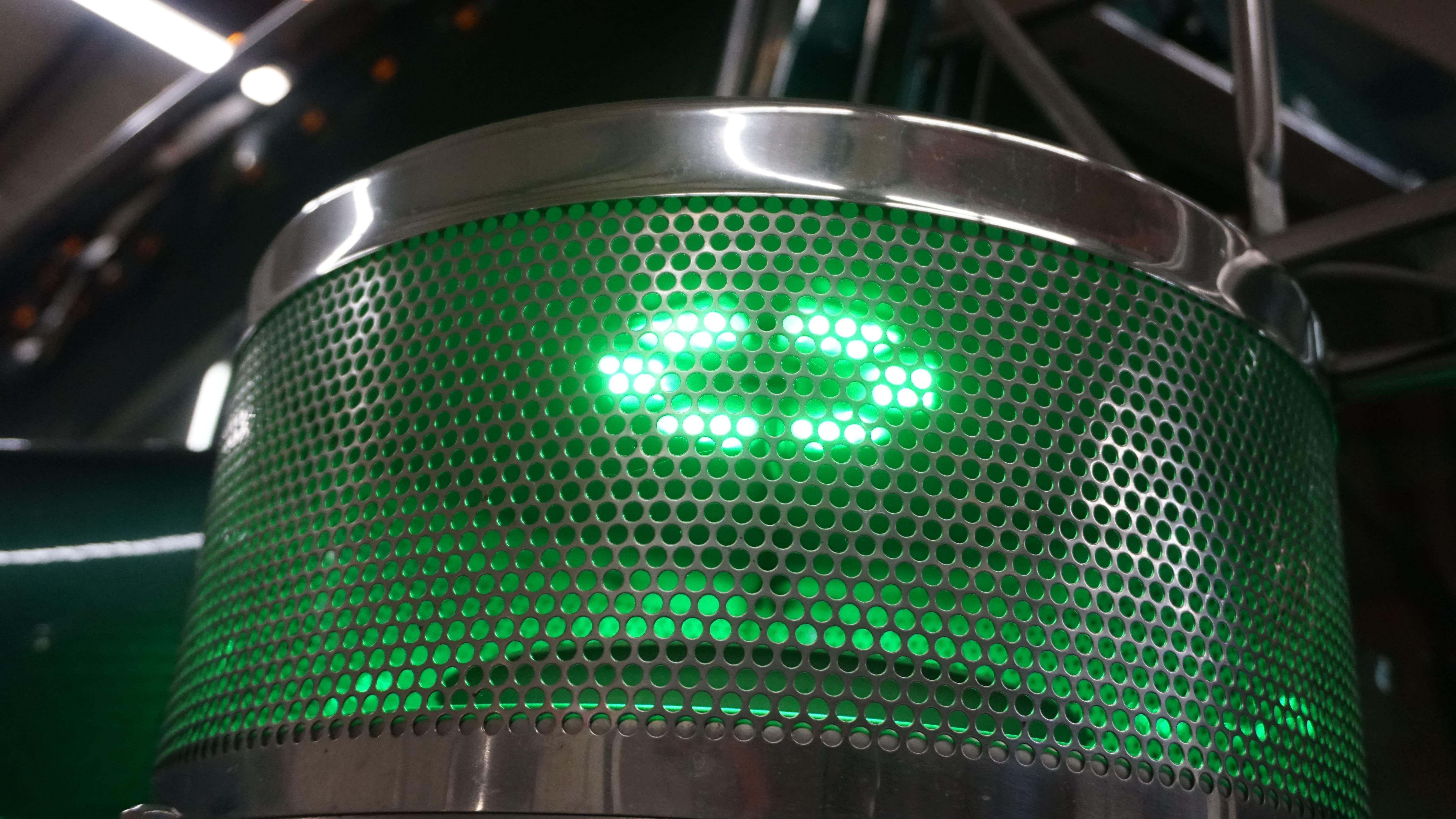 LED lighting inside air cleaner housing at night