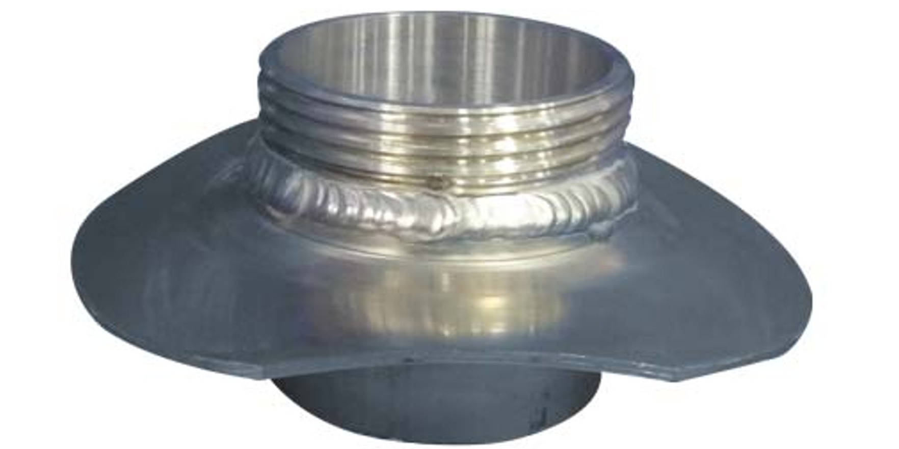 Aluminum-welded 3.5-inch fuel tank filler neck for Kenworth 