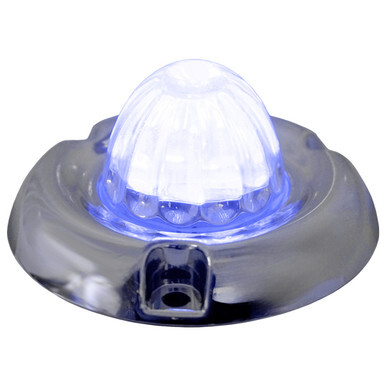 Blue Watermelon Light with Raised Chrome Bezel Base