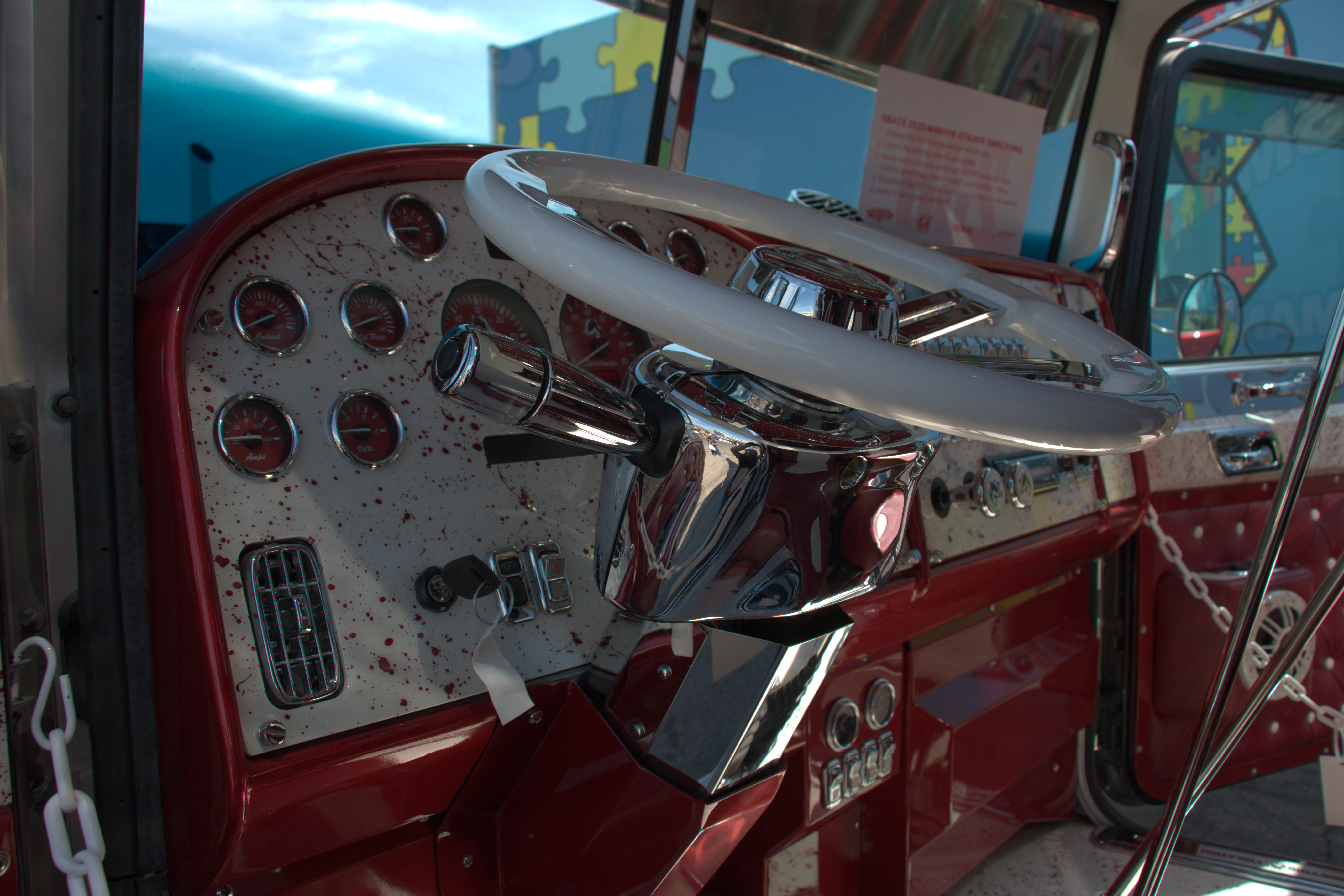 Interior Dash Cab of Custom Pete 379 Mooving Violation