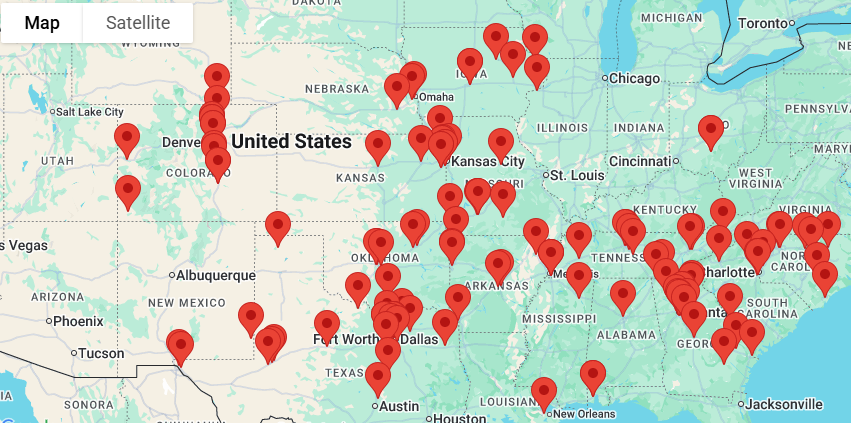 Kenworth MHC Dealer Map in America