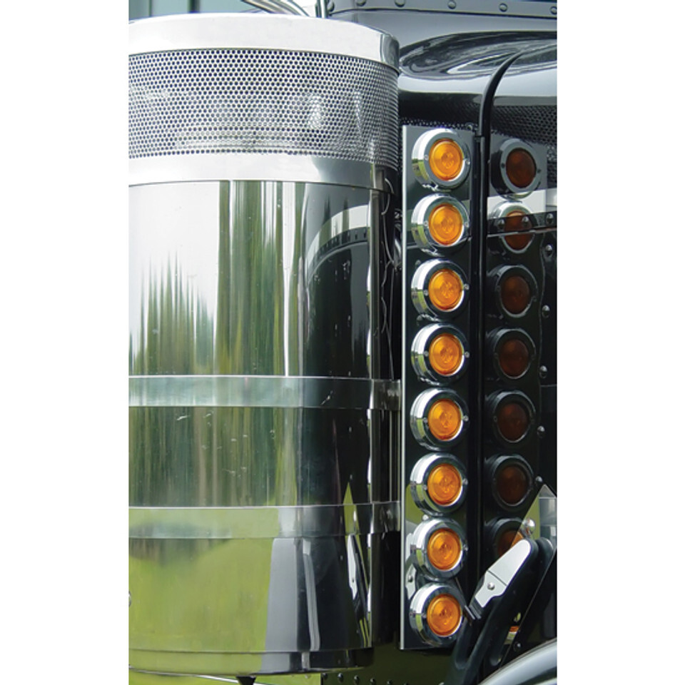 Stainless Steel Peterbilt Air Cleaner Light Panels 