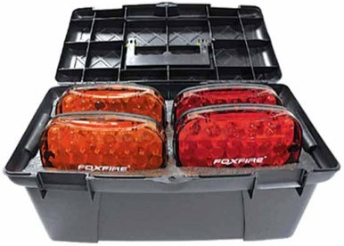 Portable logger light kit with magnetic mount LED strobe lights