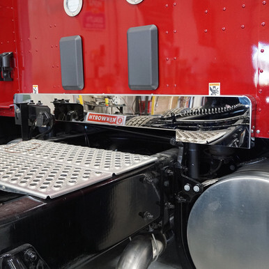 Chrome Shock Box Cover for Peterbilt and Kenworth Truck