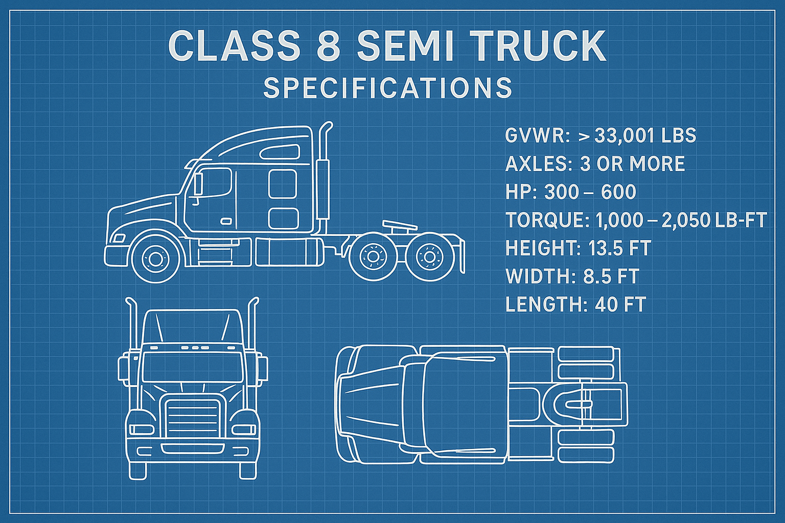 Semi Truck Spec Blueprints