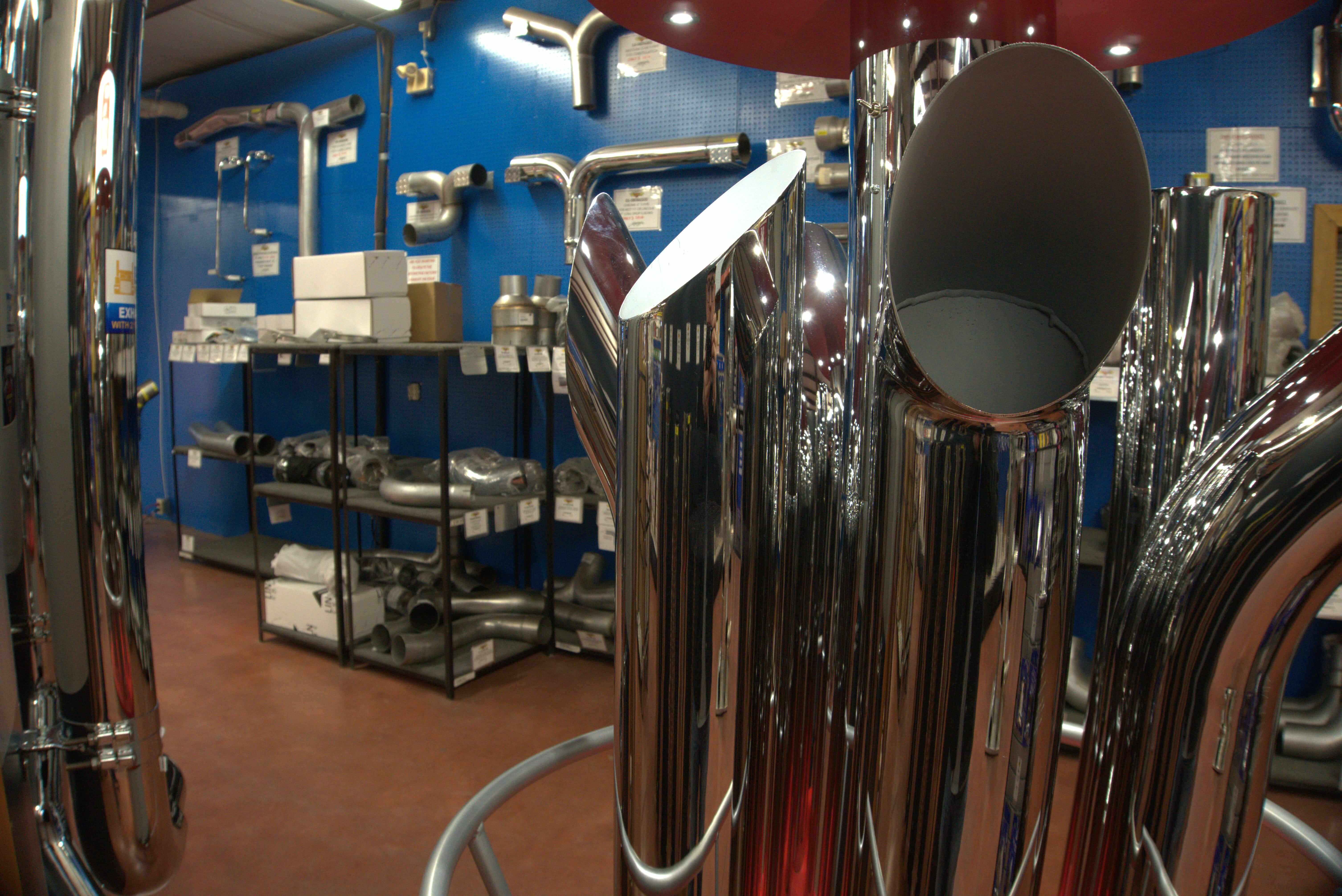 semi truck chrome stack top exhaust kits in retail store semi truck chrome stack top exhaust kits in retail store