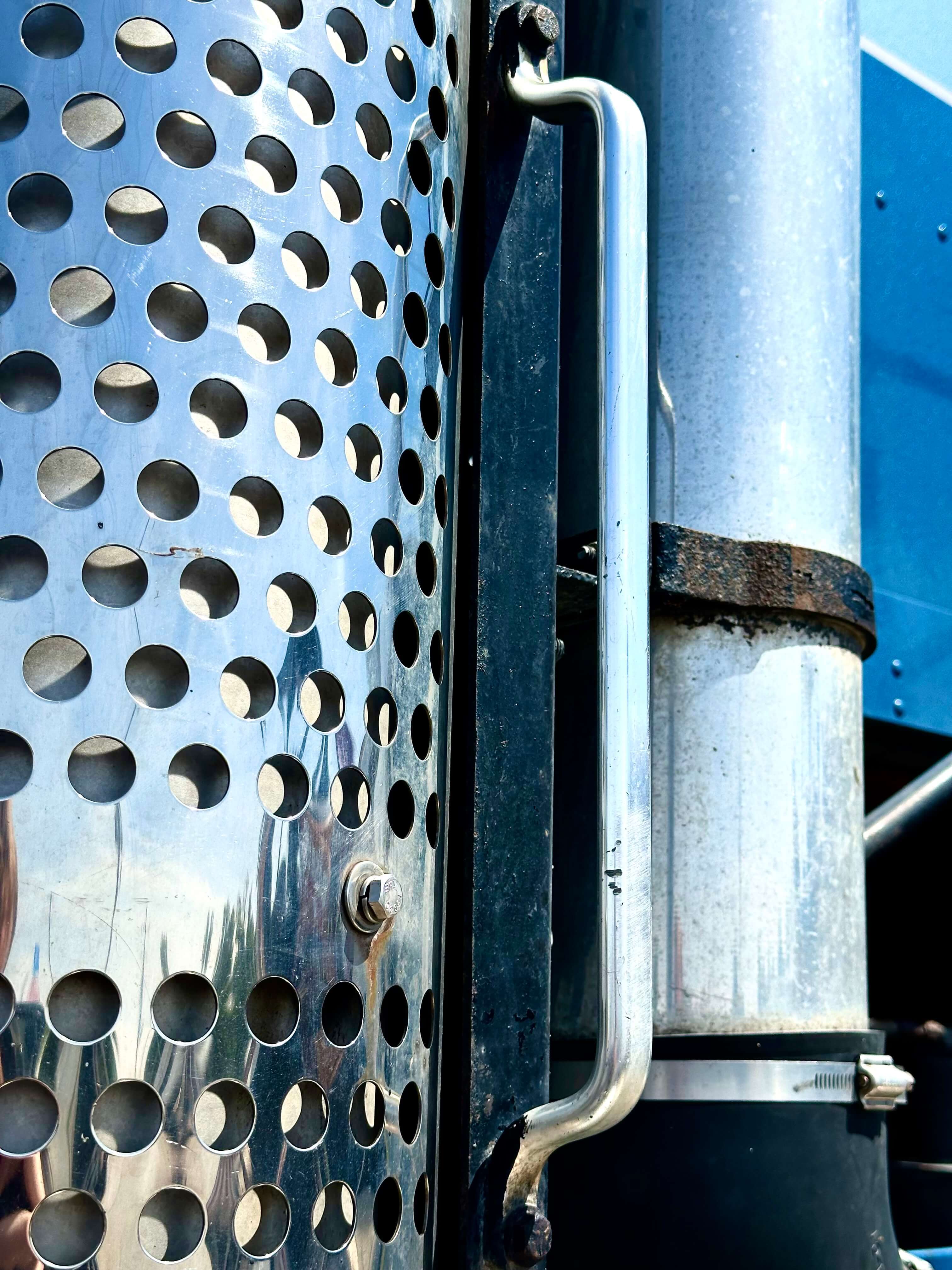 Semi Truck heat shield grab handle bars 