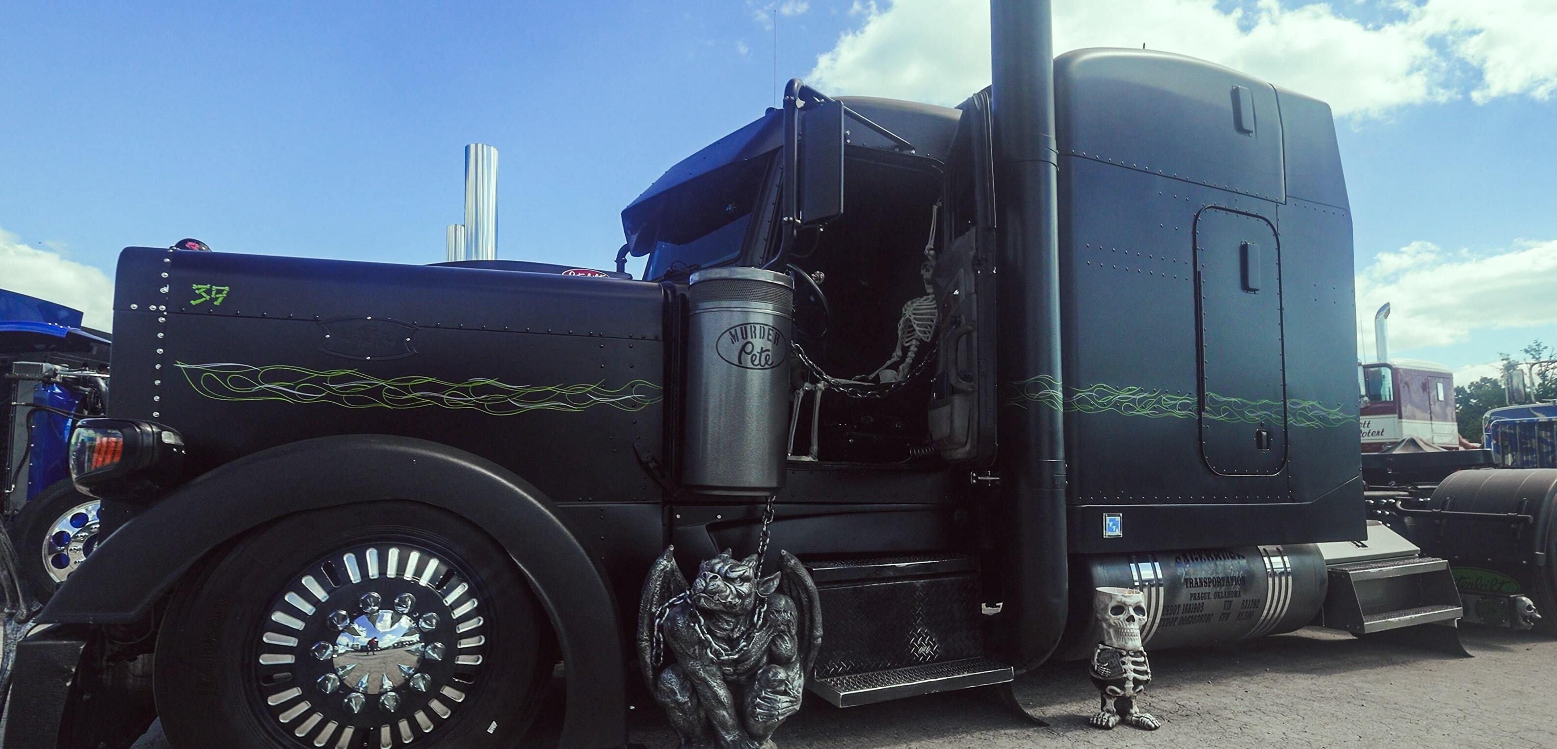 Murder Pete Semi Truck Side Shot View of Cab