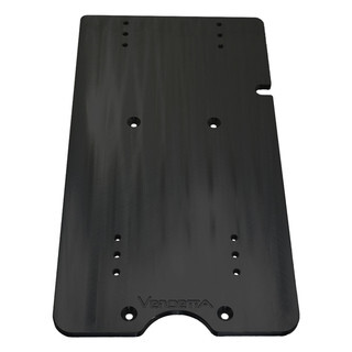 Vendetta Black PC Billet Seat Base Adapter for Air Fitting for Kenworth with Vendetta Text Logo CNC Etched